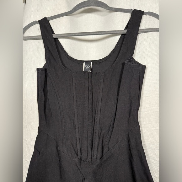 Windsor Sweet And Sassy Square Neck Black Corset Mini Dress Small - Picture 7 of 10